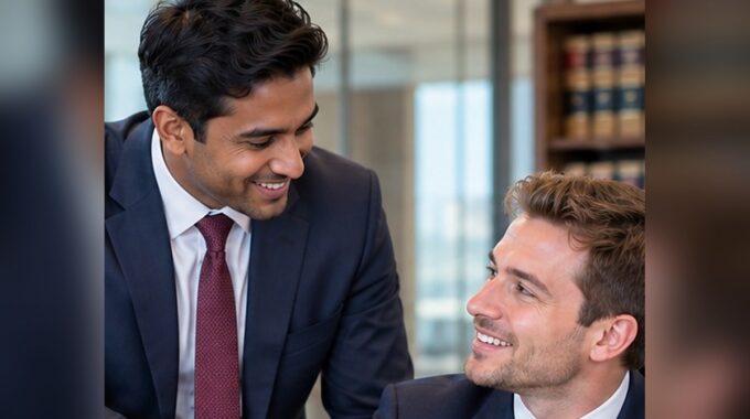 Senior Attorney Mentoring A New Associate, Helping Him Overcome Imposter Syndrome As A New Lawyer