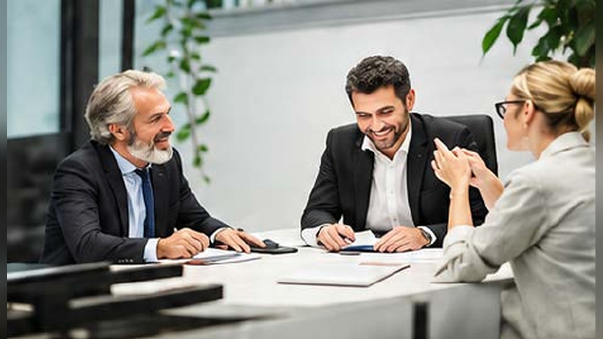 New Law Firm Partners Meeting With A Client, Building Business Relationships After Making Partner