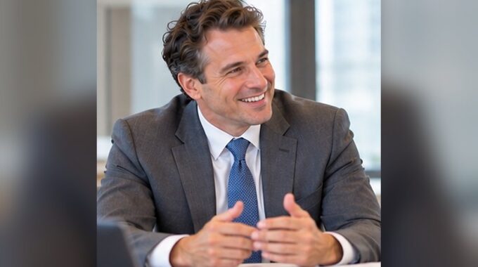 New Law Firm Partner Talking With His Hands, Illustrating Communication Mistakes New Partners Make